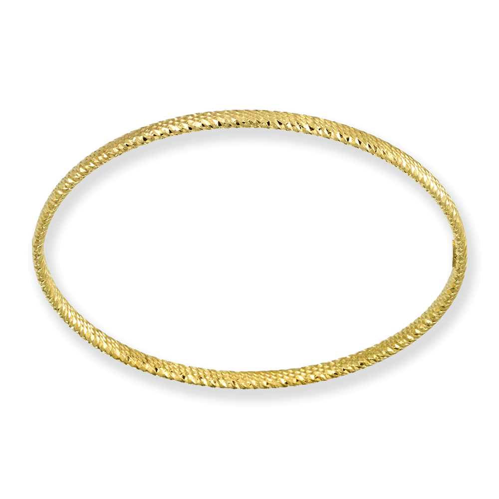Franco Stellari Italian Sterling Silver Diamond Cut Yellow Gold Plated Wide Stackable Bangle Bracelet