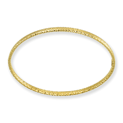 Franco Stellari Italian Sterling Silver Diamond Cut Yellow Gold Plated Wide Stackable Bangle Bracelet
