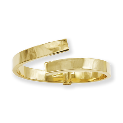 Stellari Gold Bypass Bangle Bracelet