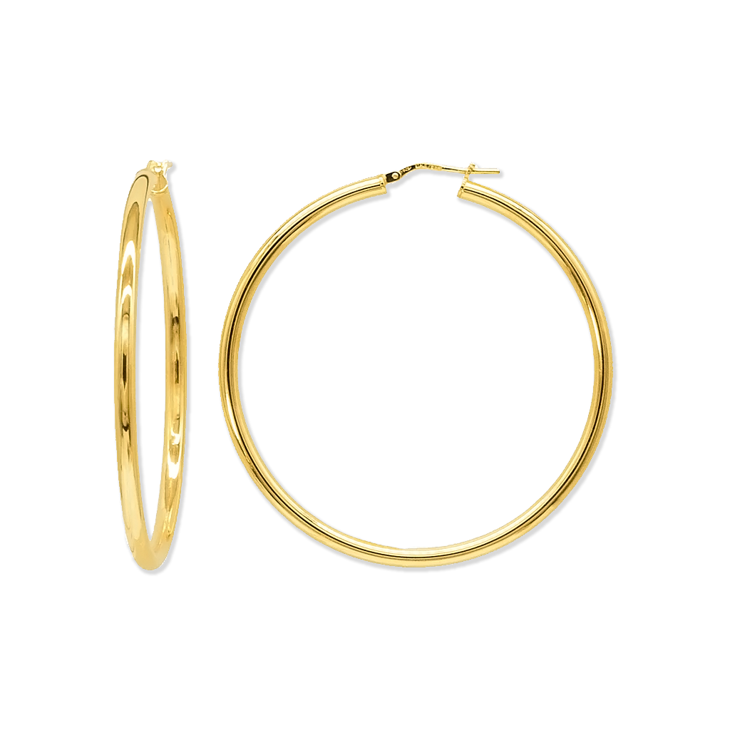 Stellari Gold Polished 3x35mm Hoop Earring