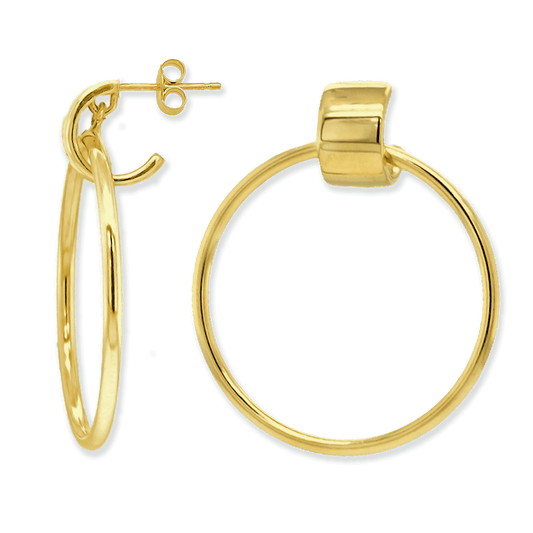 Stellari Gold Doorknocker Earrings