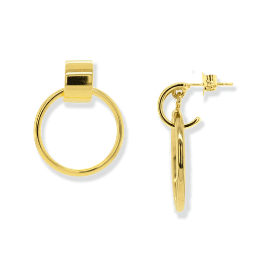 Stellari Gold Medium Doorknocker Earrings