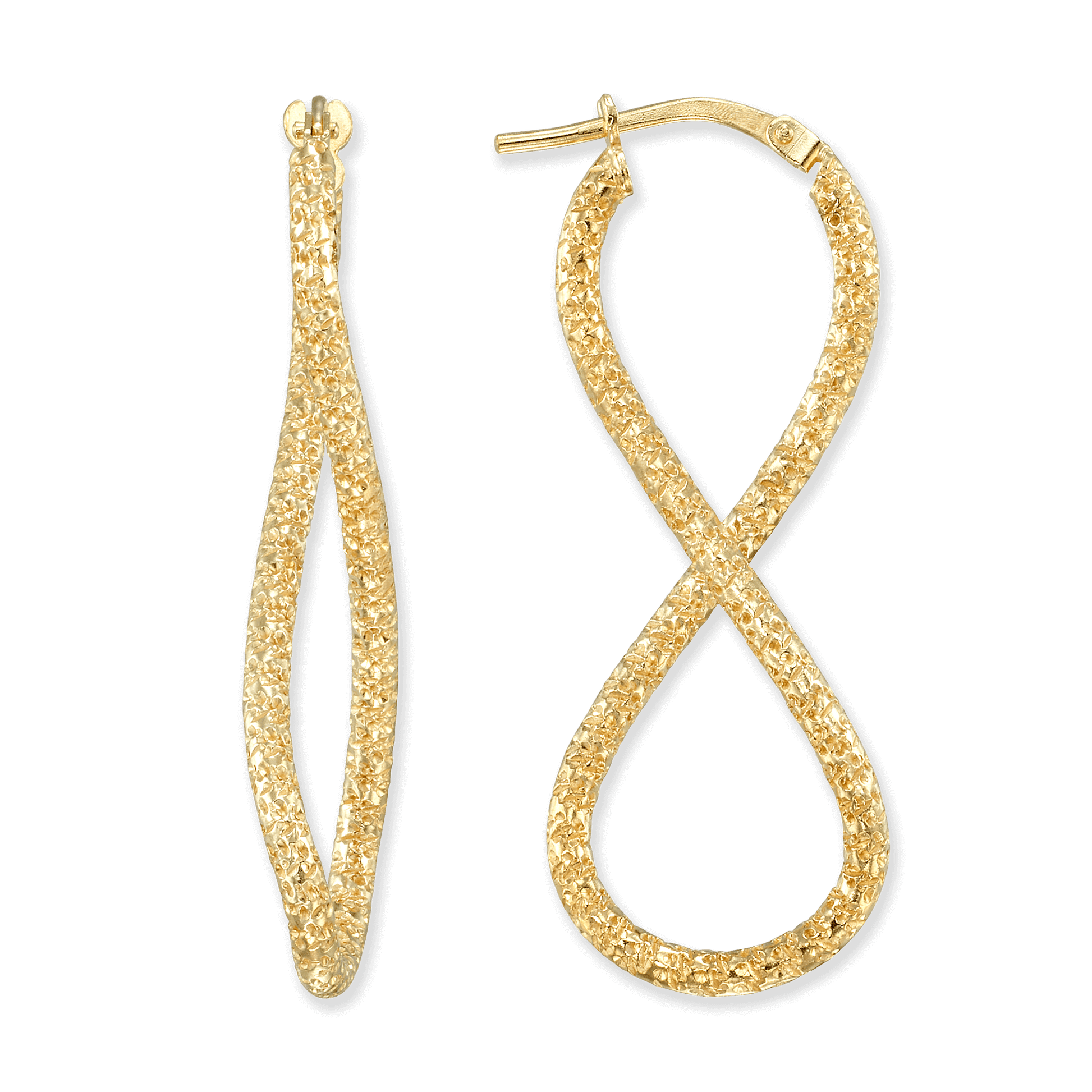 Stellari Gold Textured Infinity Hoops