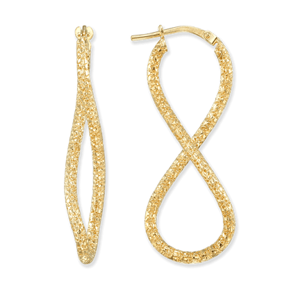 Stellari Gold Textured Infinity Hoops