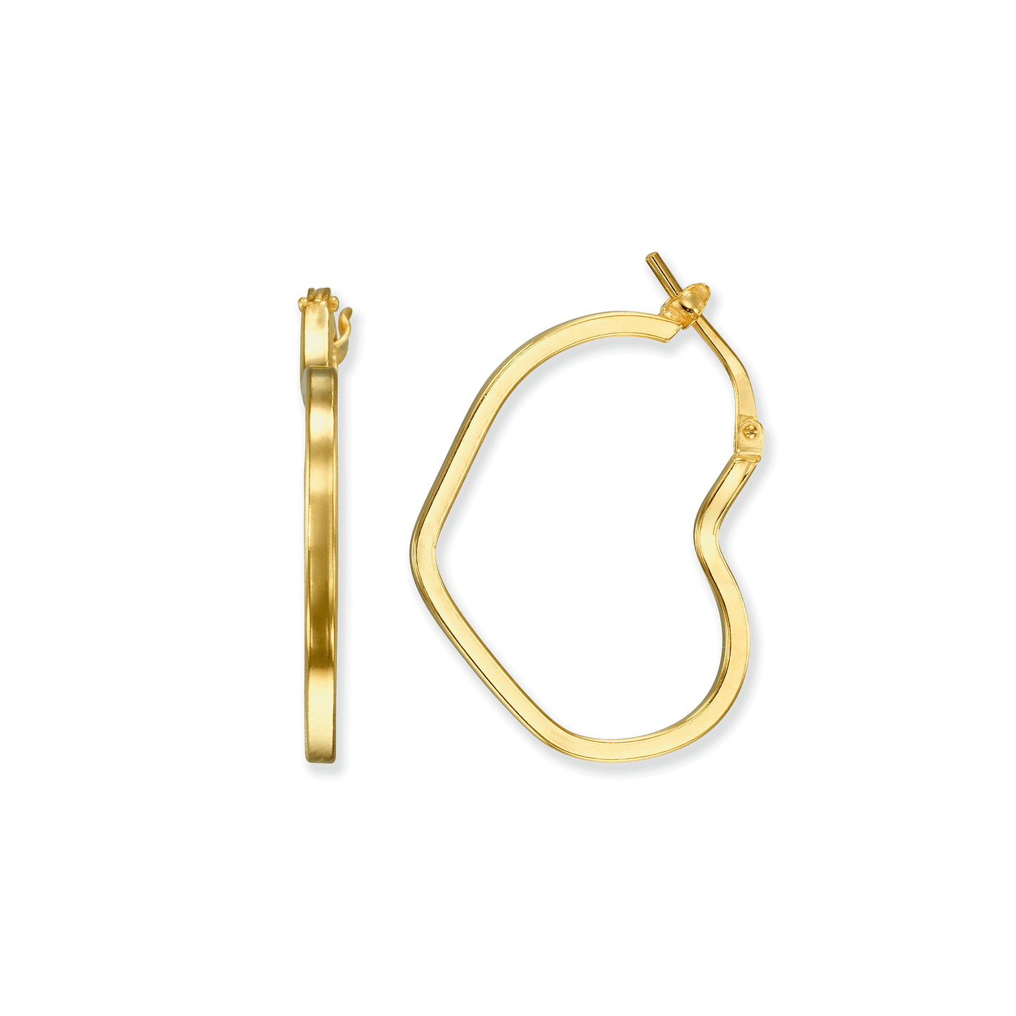Stellari Gold Heart Shaped Hoop Earrings