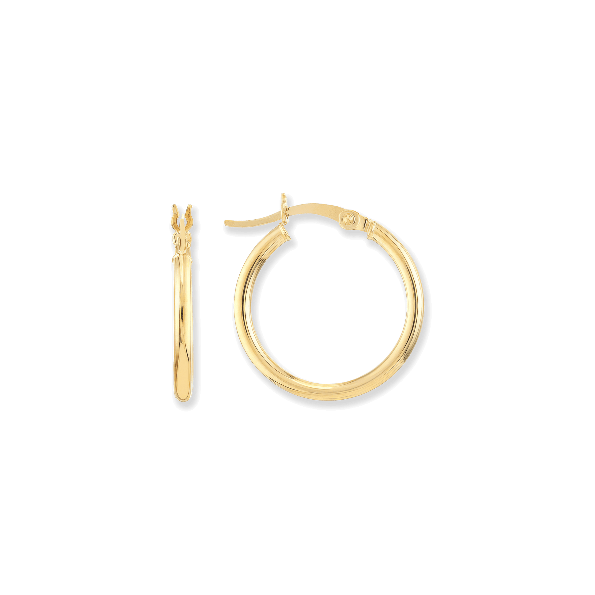 Stellari Gold 2x20mm Hoop Earrings