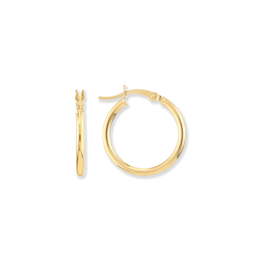 Stellari Gold 2x20mm Hoop Earrings