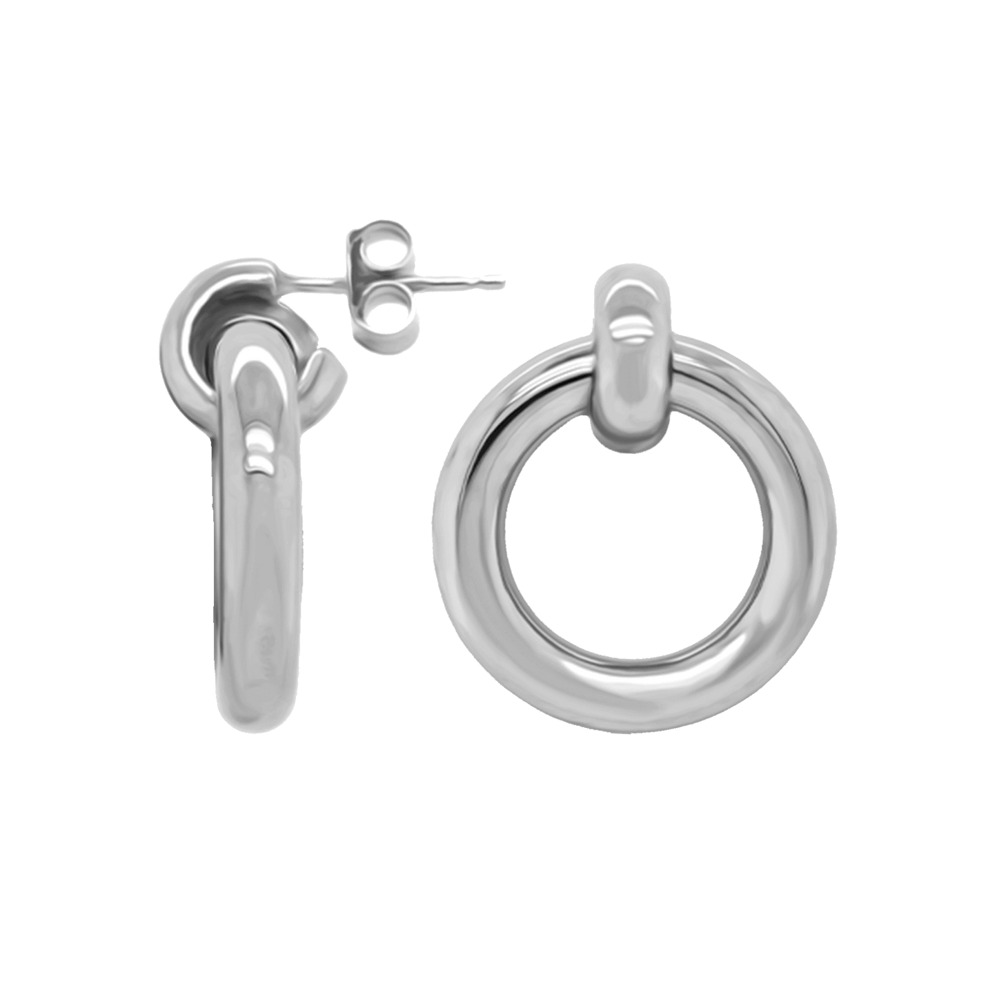 Franco Stellari Doorknocker Earrings in Sterling Silver