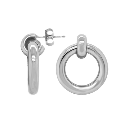Franco Stellari Doorknocker Earrings in Sterling Silver