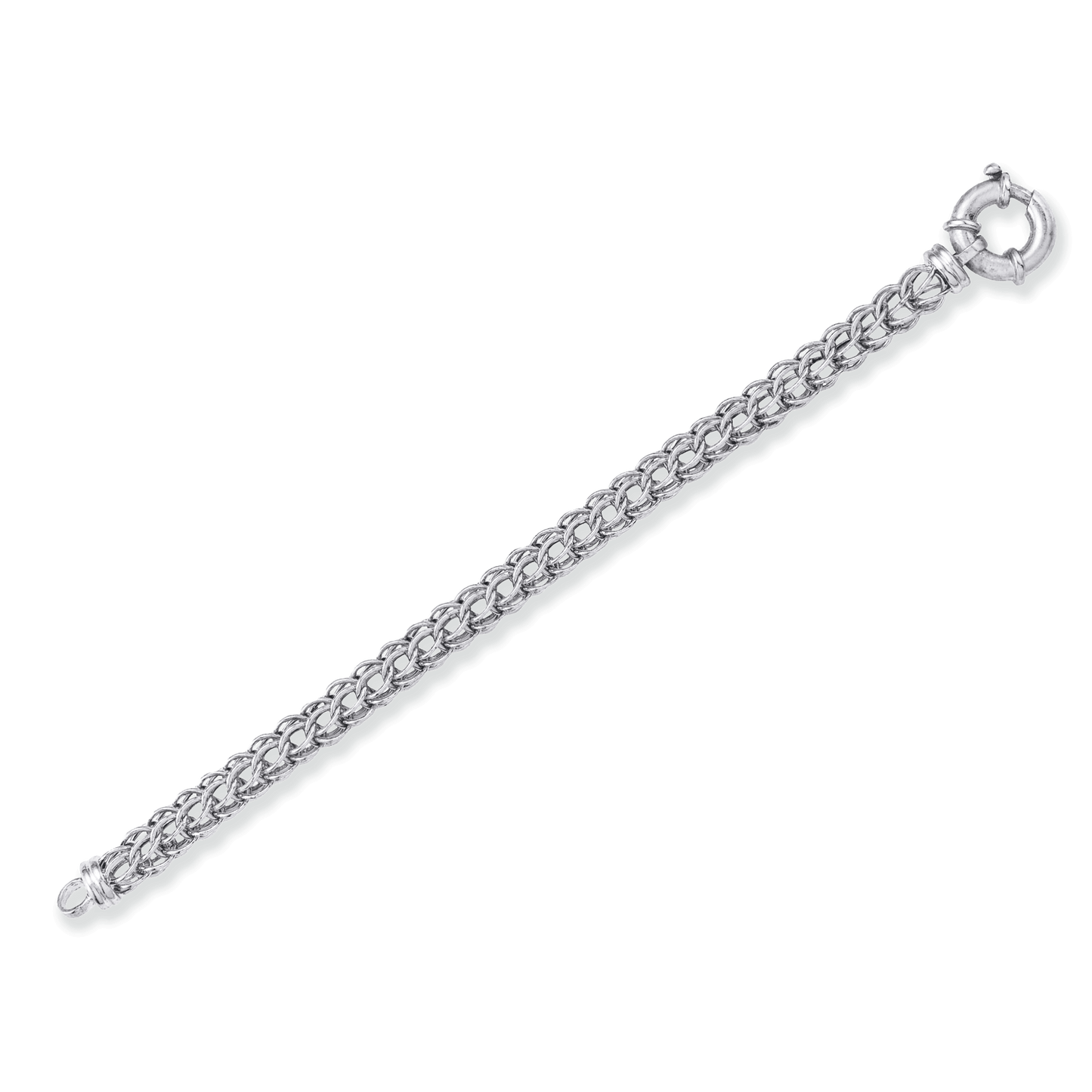 Franco Stellari Italian Sterling Silver Open Mesh Style Bracelet, 7.5"
