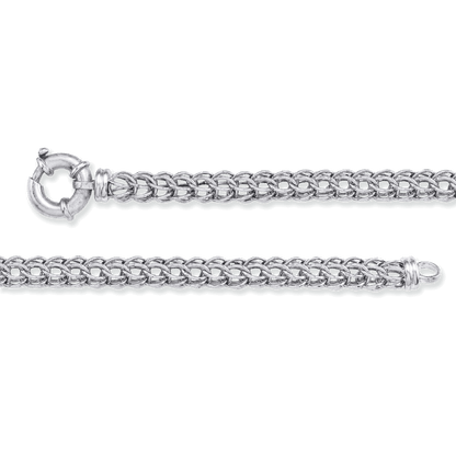 Franco Stellari Italian Sterling Silver Open Mesh Style Bracelet, 7.5"