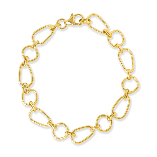 Stellari Gold Geometric Links Bracelet