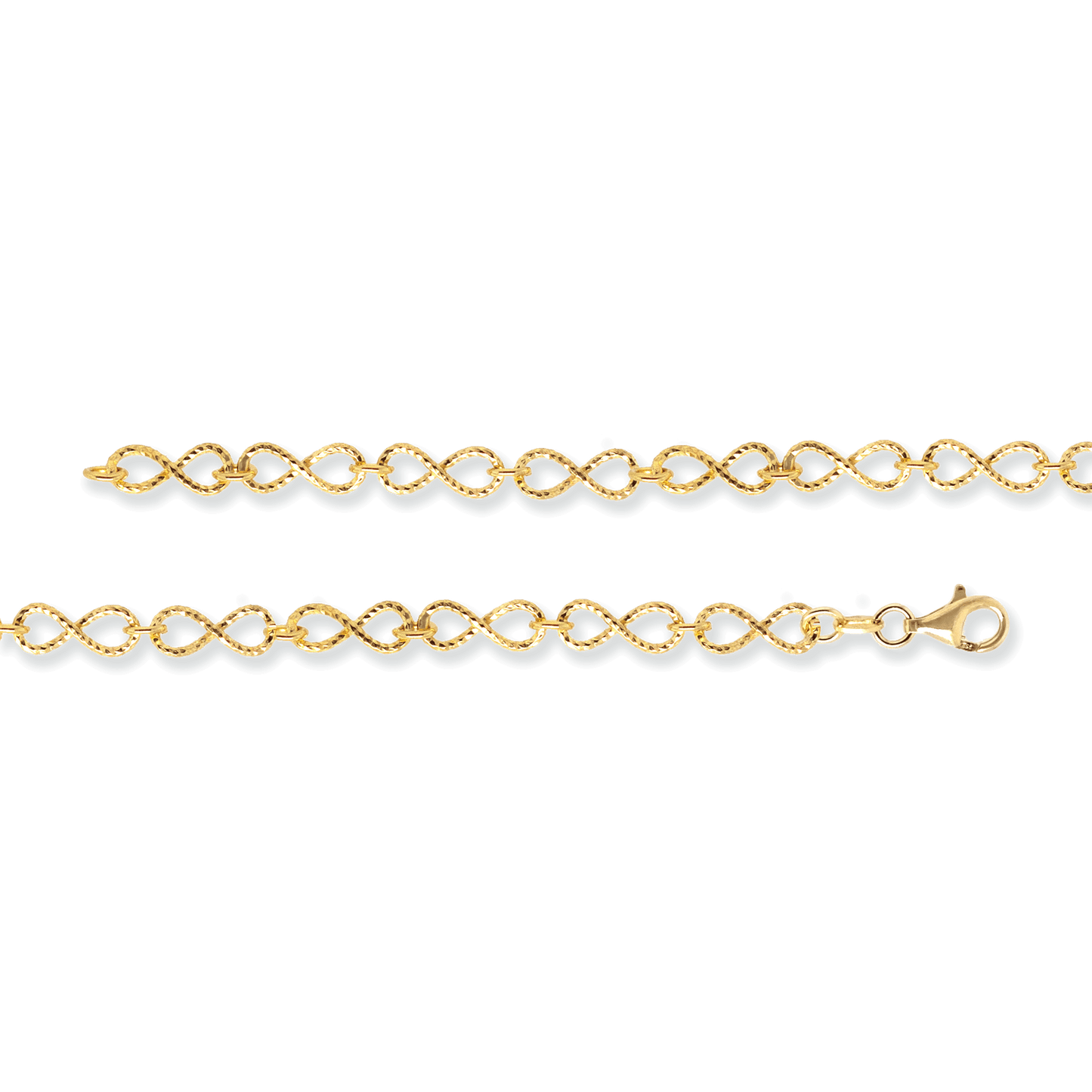 Stellari Gold Diamond-Cut Infinity Links Bracelet