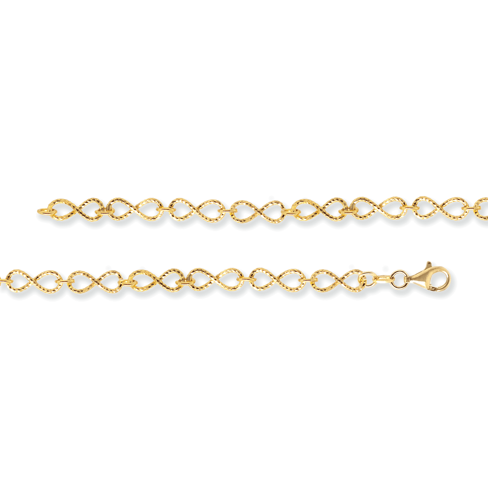 Stellari Gold Diamond-Cut Infinity Links Bracelet