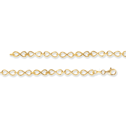 Stellari Gold Diamond-Cut Infinity Links Bracelet