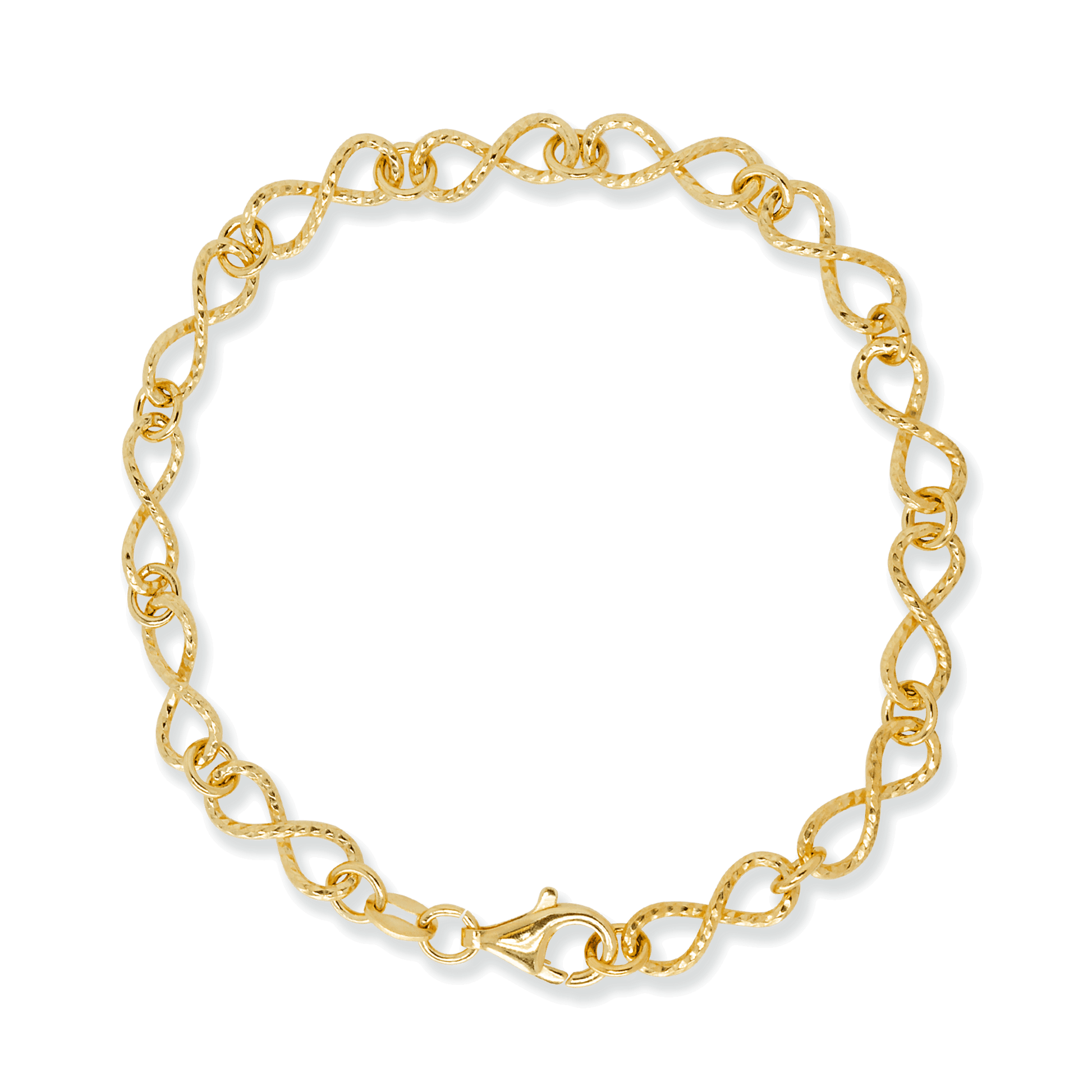 Stellari Gold Diamond-Cut Infinity Links Bracelet