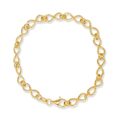Stellari Gold Diamond-Cut Infinity Links Bracelet
