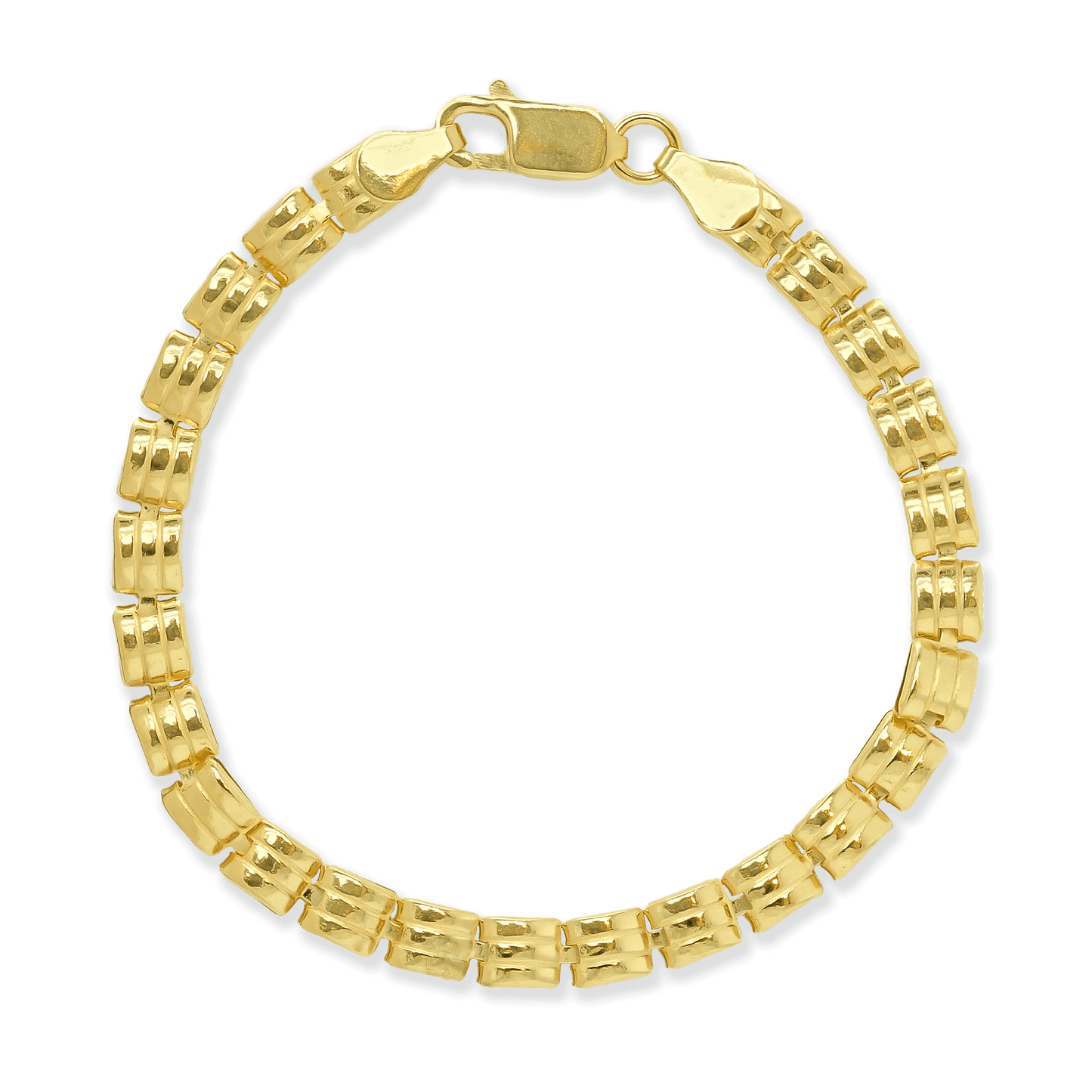 Stellari Gold Stampato Waves Bracelet, Made in Italy