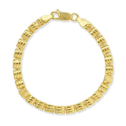 Stellari Gold Stampato Waves Bracelet, Made in Italy