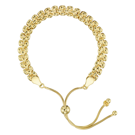 Stellari Gold Panther Link Bolo Bracelet