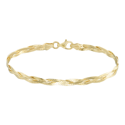 Stellari Gold Braided Herringbone Bracelet