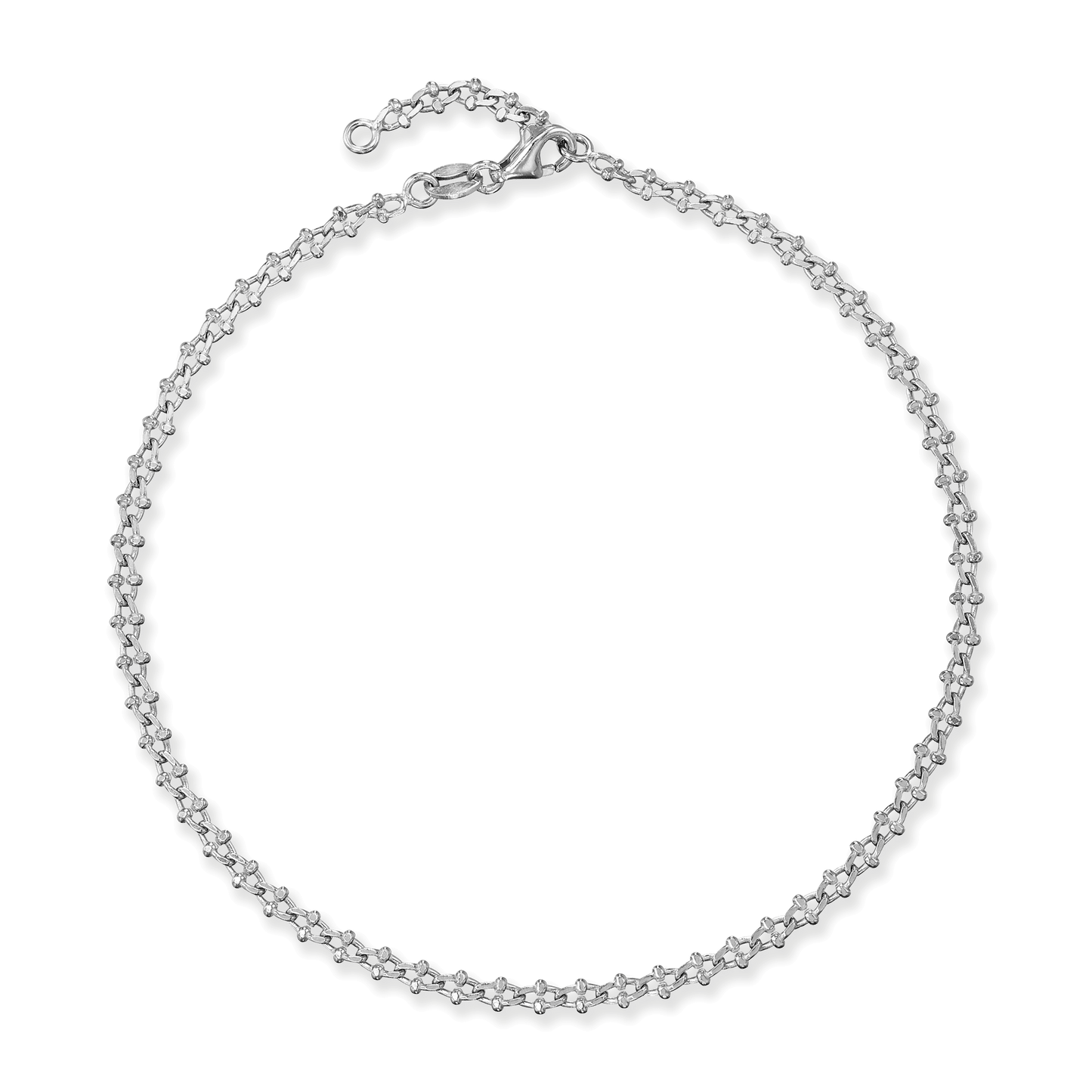 Sterling Silver Growler Crab Links Anklet