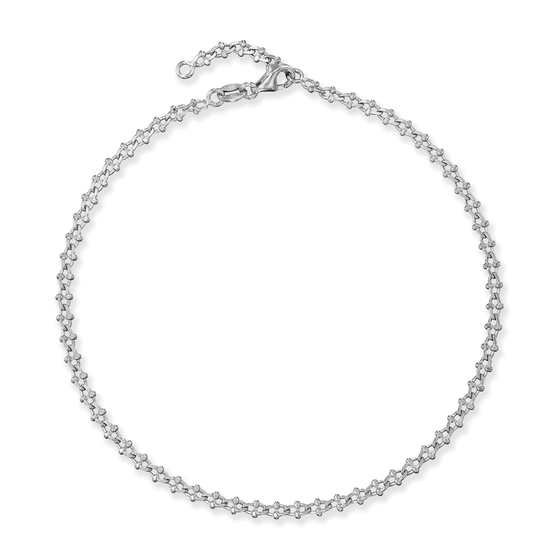 Sterling Silver Growler Crab Links Anklet