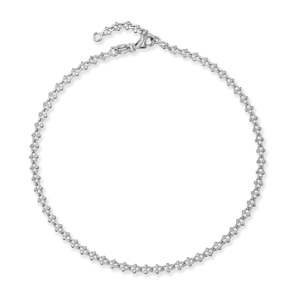 Sterling Silver Growler Crab Links Anklet