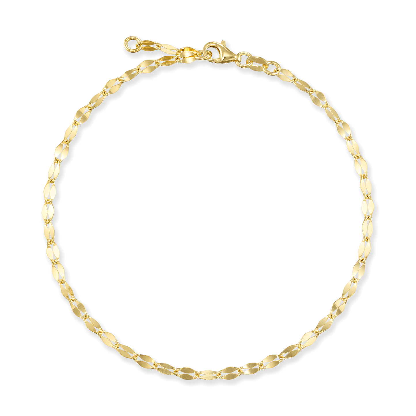 Stellari Gold Piatto Links Anklet