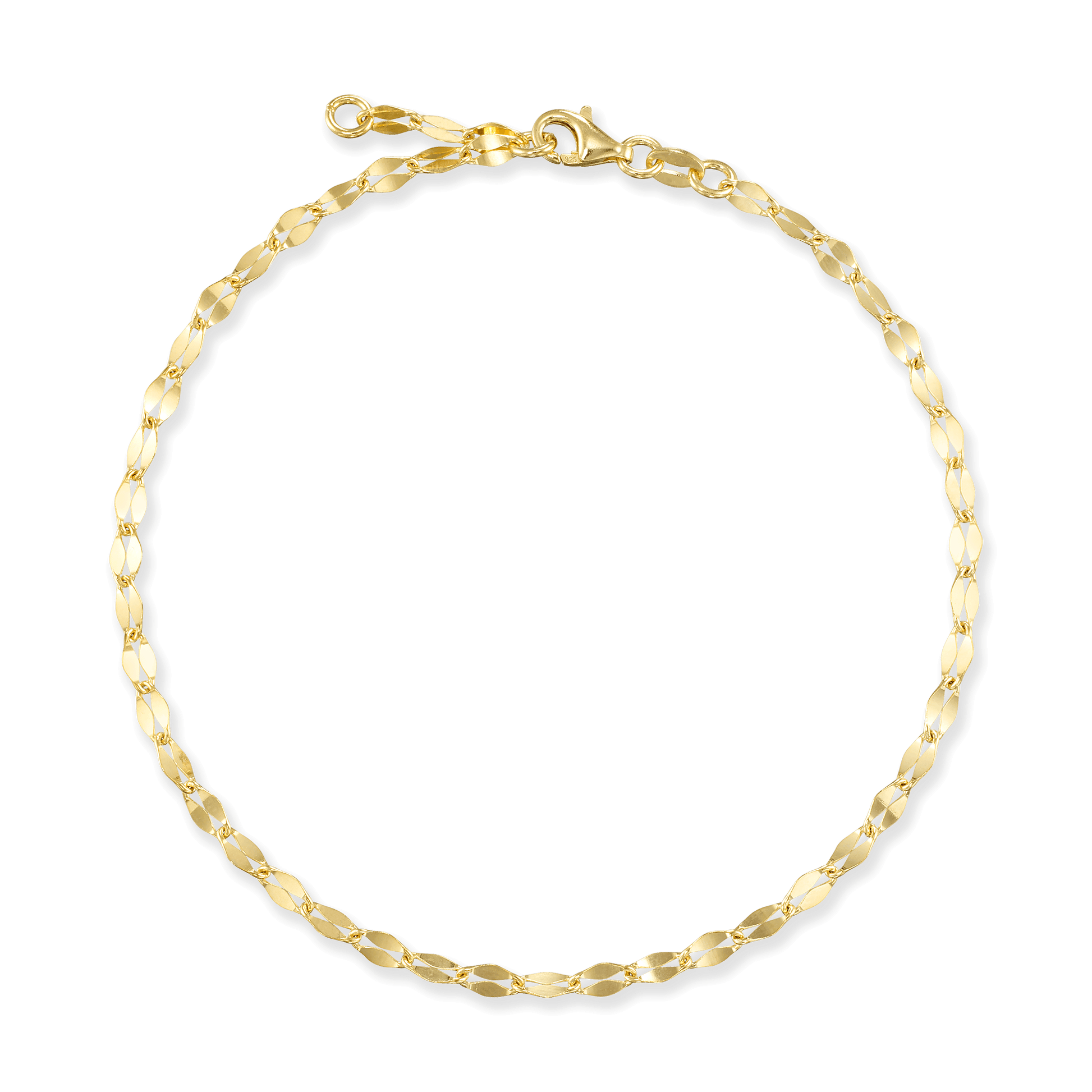 Stellari Gold Piatto Links Anklet