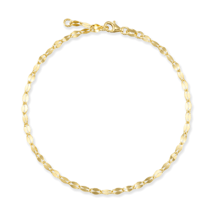 Stellari Gold Piatto Links Anklet
