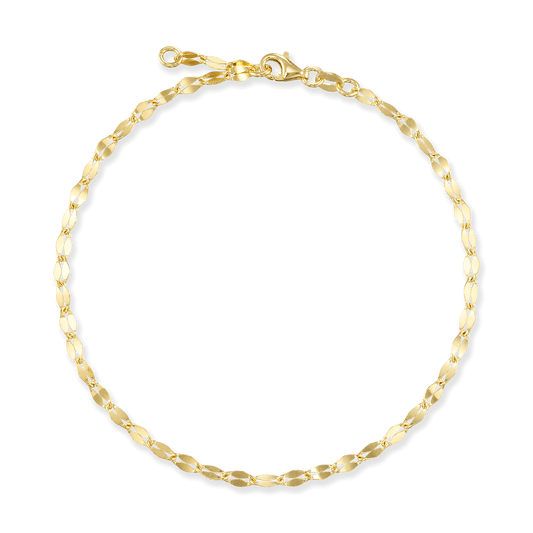 Stellari Gold Piatto Links Anklet