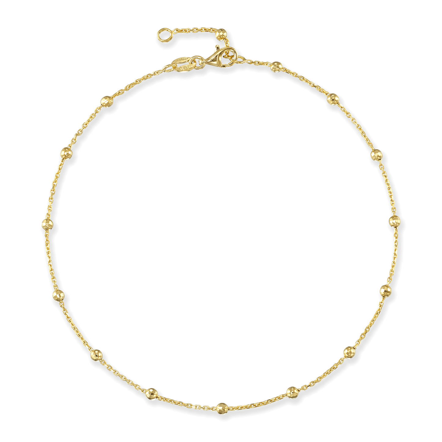 Stellari Gold Saturn Disco Bead Anklet