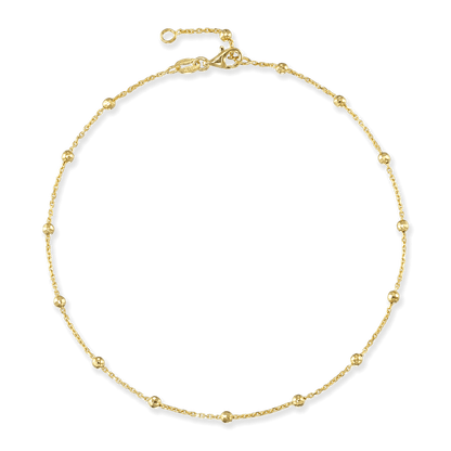 Stellari Gold Saturn Disco Bead Anklet