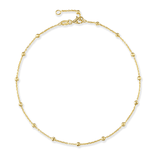 Stellari Gold Saturn Disco Bead Anklet