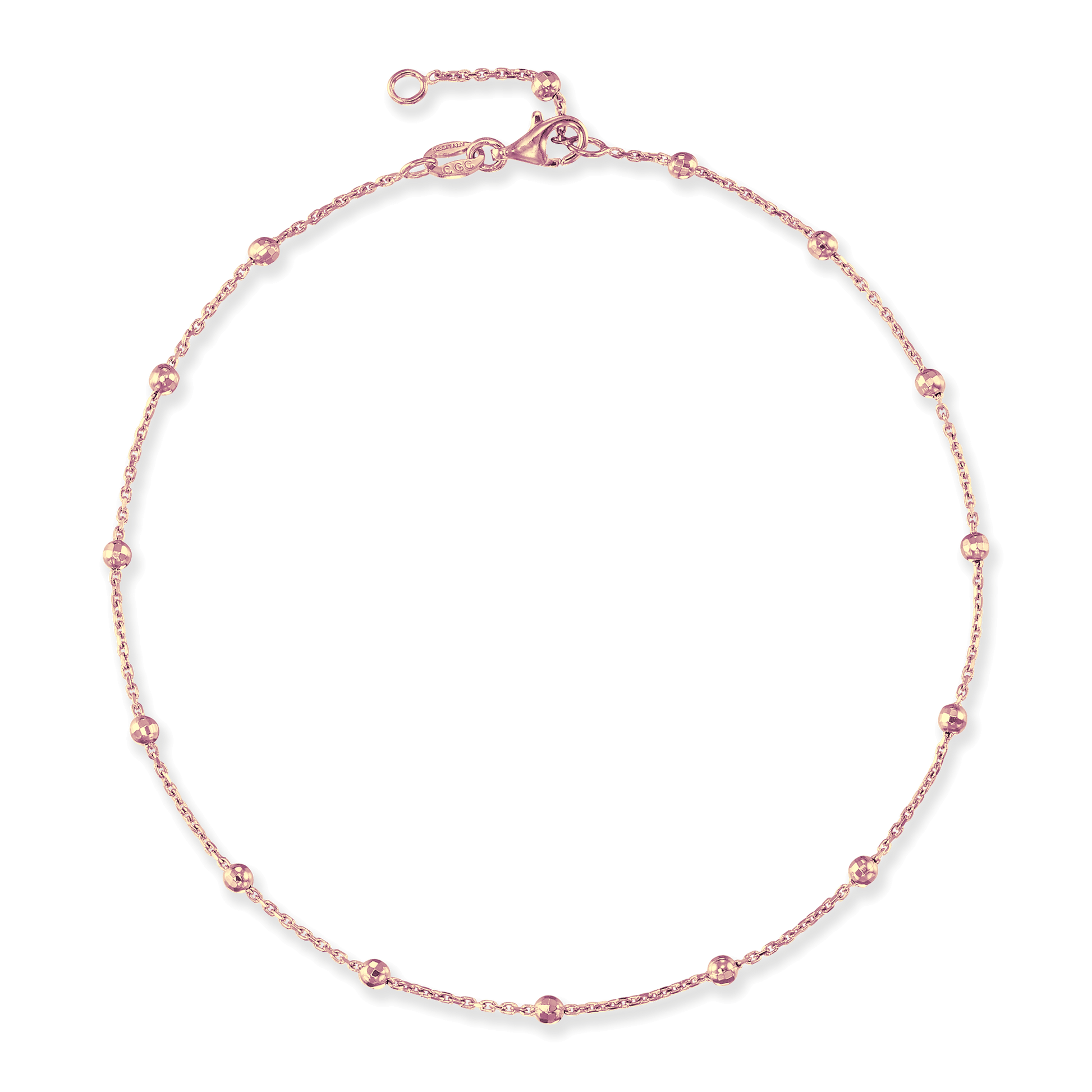 Stellari Rose Saturn Disco Bead Anklet