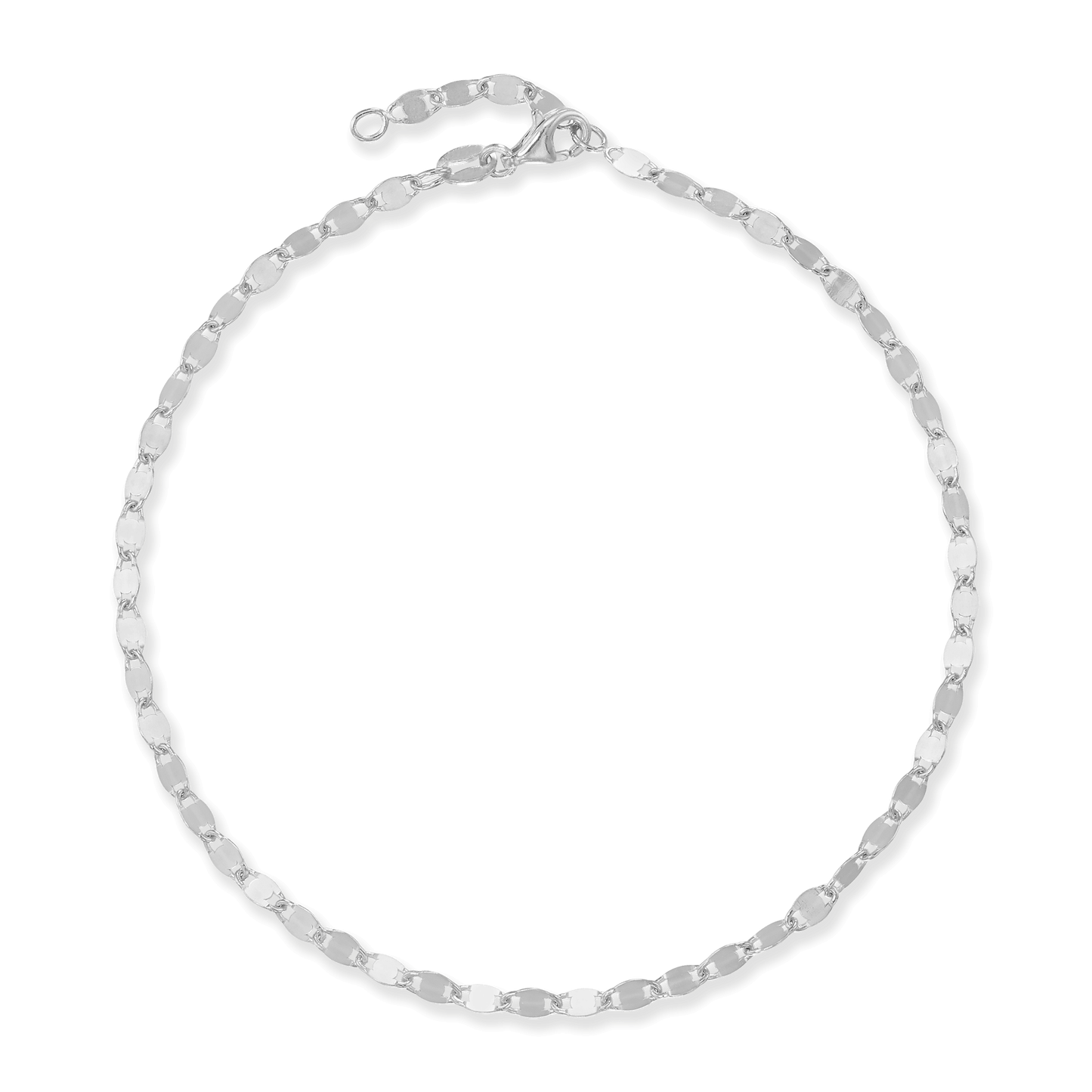 Sterling Silver Snail Link Anklet