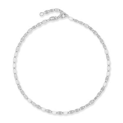 Sterling Silver Snail Link Anklet