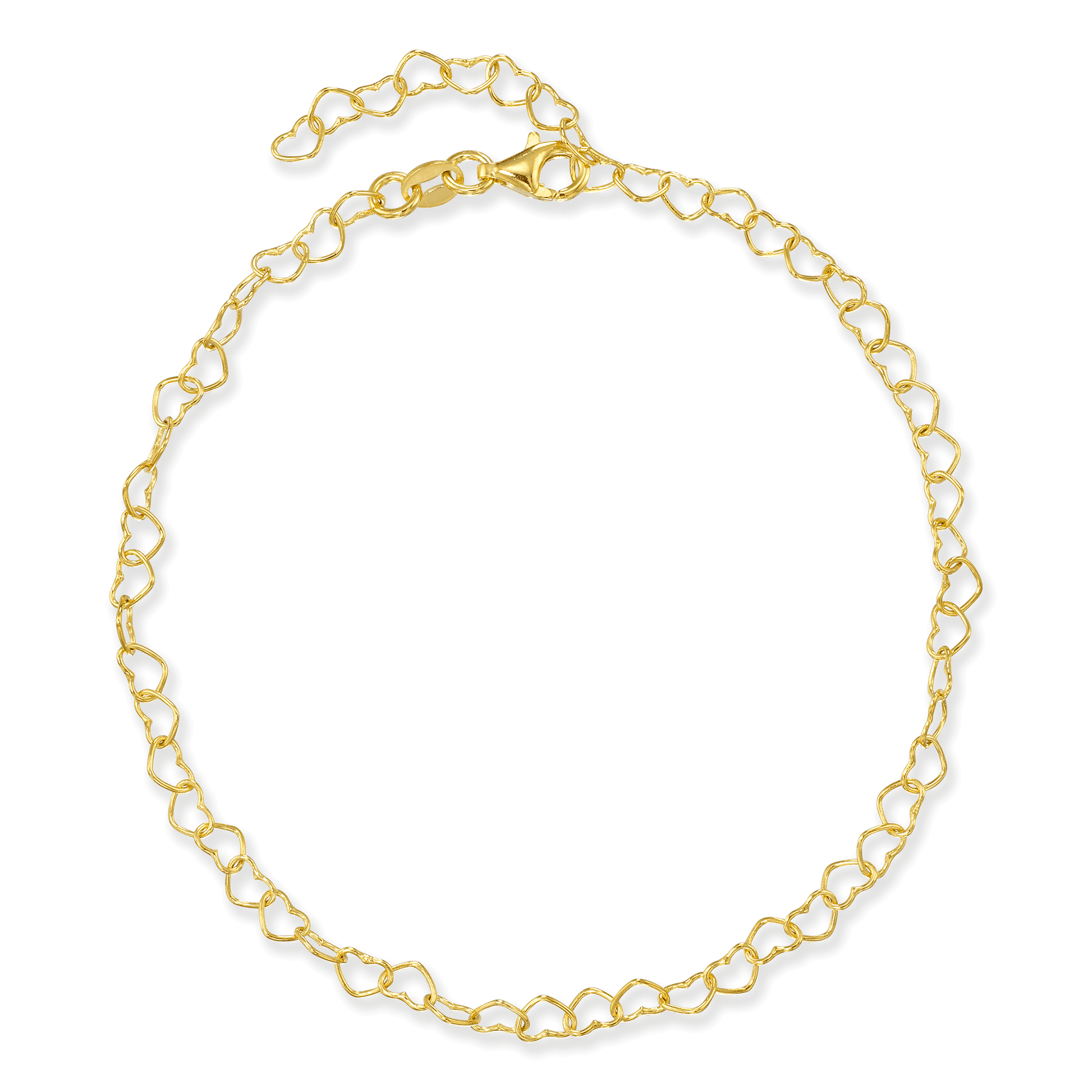 Stellari Gold Heart Link Chain Anklet