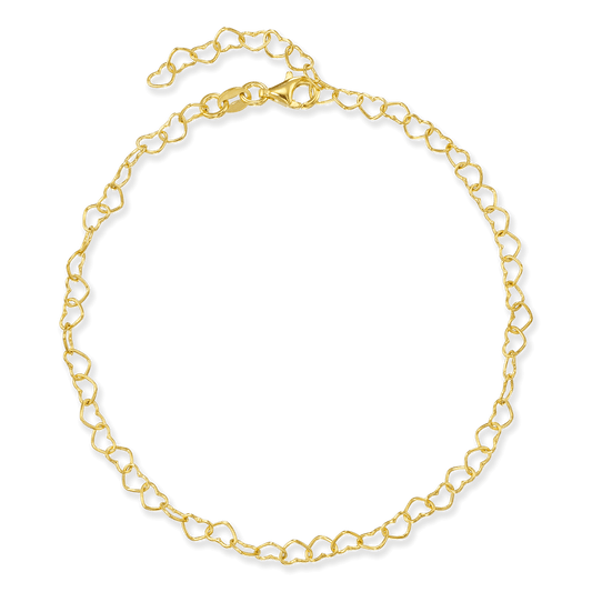 Stellari Gold Heart Link Chain Anklet