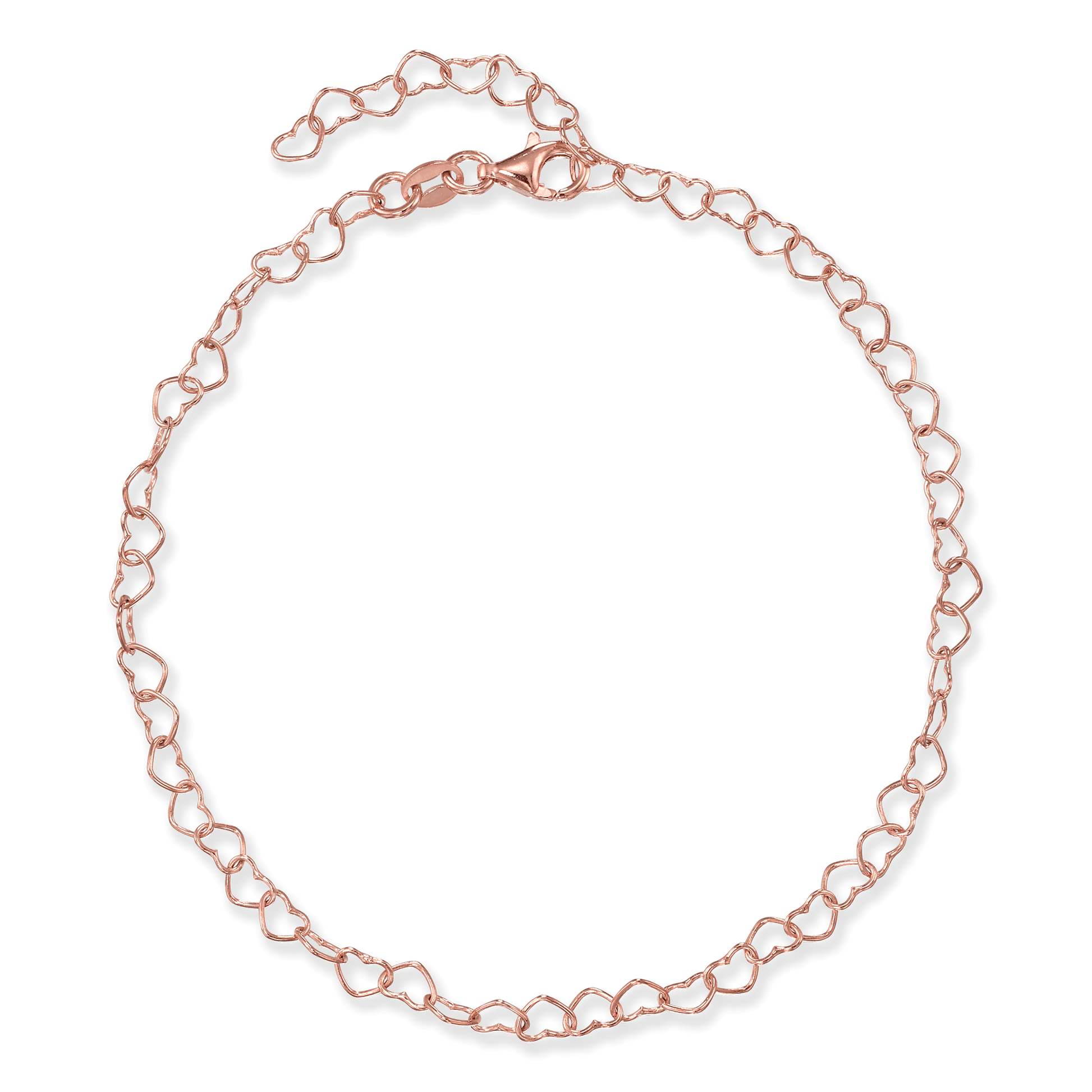 Stellari Rose Heart Link Chain Anklet