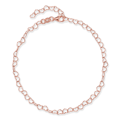 Stellari Rose Heart Link Chain Anklet