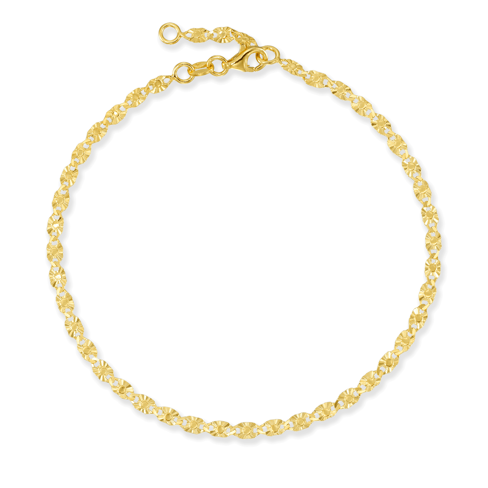 Stellari Gold Sunburst Valentino Anklet