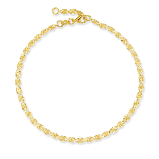 Stellari Gold Sunburst Valentino Anklet