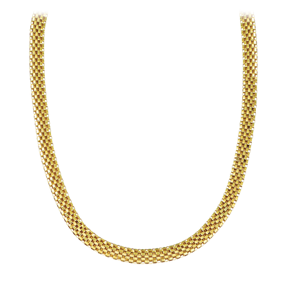 Stellari Gold Checkerboard Necklace, 8mm