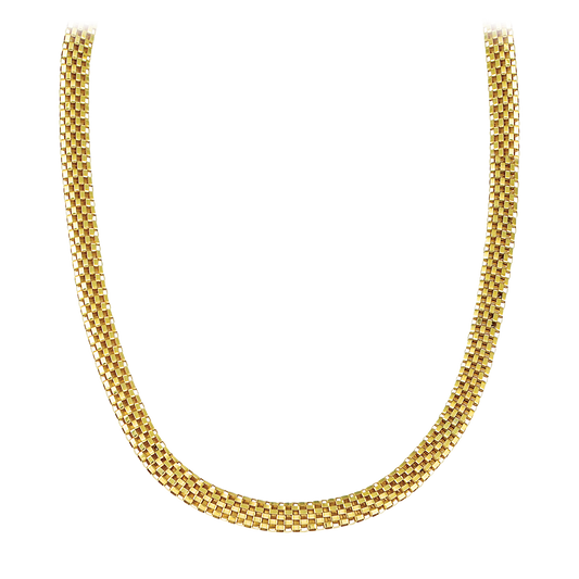 Stellari Gold Checkerboard Necklace, 8mm