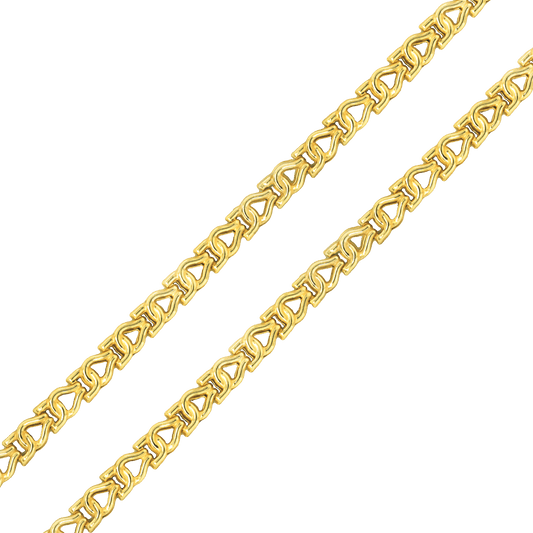 Stellari Gold Stampato Link Bracelet
