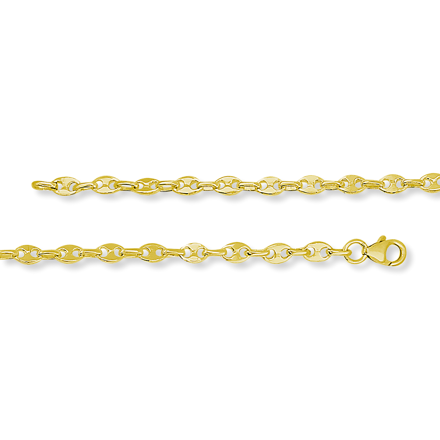 Stellari Gold Mini Puffed Mariner Link Bracelet
