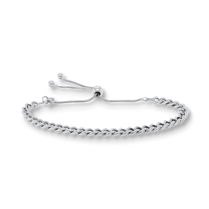 Franco Stellari High Polished Chain Link Bolo Bracelet