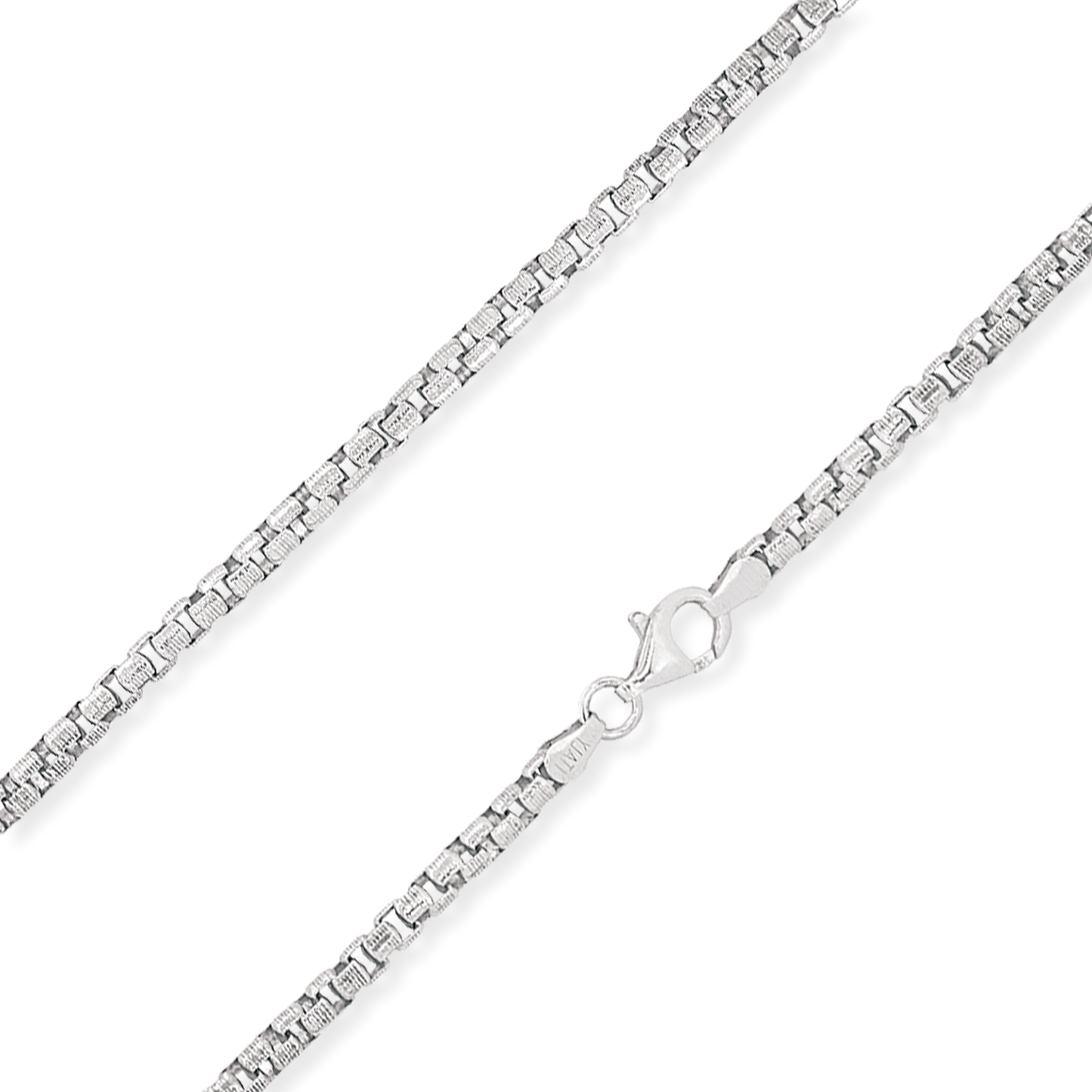 Franco Stellari Round Box Chain Bracelet, 3.3mm Diamond Cut